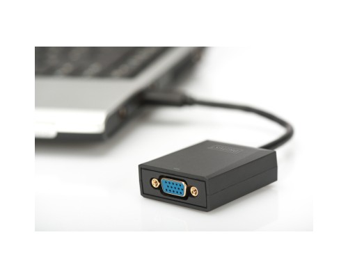 Перехідник USB 3.0 AM to VGA F 0.15m Full HD Digitus (DA-70840)
