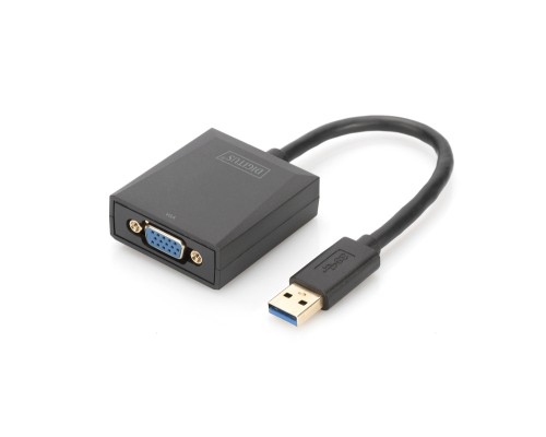 Перехідник USB 3.0 AM to VGA F 0.15m Full HD Digitus (DA-70840)