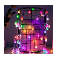Гірлянда Voltronic Кульки різнокольорові, 40 шт, 6 м., прозора, 3*АА (GirlMixBall-40LED-6m)
