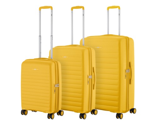 Набір валіз 2E Aero (L+M+S), бурштиново-жовті (2E-SPP-AERO-SET3-AY)