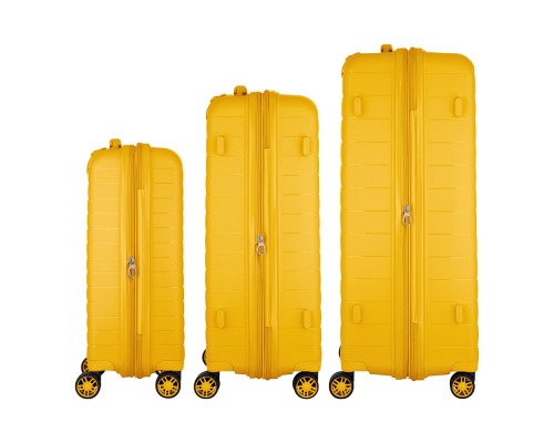 Набір валіз 2E Aero (L+M+S), бурштиново-жовті (2E-SPP-AERO-SET3-AY)