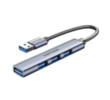 Концентратор USB 3.0 to USB 3.0/USB 2.0*3 Mini Hub 0.15M Gray Metal Type VENTION (CKOHB)