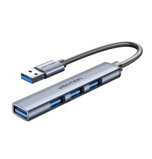 Концентратор USB 3.0 to USB 3.0/USB 2.0*3 Mini Hub 0.15M Gray Metal Type VENTION (CKOHB)