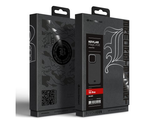 Чохол до мобільного телефона Armorstandart BlackIcon Kevlar MagCase Apple iPhone 15 Pro Black (ARM88536)