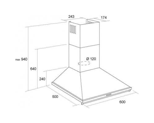 Витяжка кухонна Pyramida KH 60 RUSTICO BL