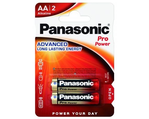 Батарейка Panasonic AA PRO POWER * 2 (LR6XEG/2BPR / LR6XEG/2BPU) 