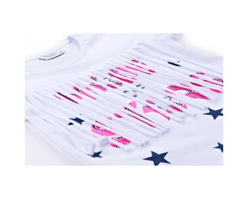 Набір дитячого одягу Breeze футболка із зірочками з шортами (9036-98G-white)