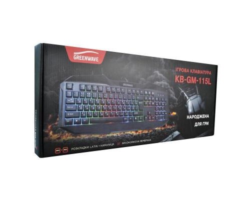 Клавіатура Greenwave KB-GM-115L Black (R0015183)