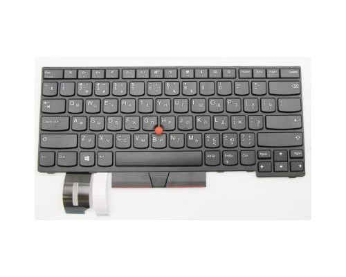 Клавіатура ноутбука Lenovo ThinkPad E480/L480 черная с черной,трек (A46073)