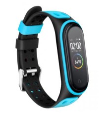 Ремінець до фітнес браслета BeCover Colour Style для Xiaomi Mi Smart Band 5 Black-Blue (705154)
