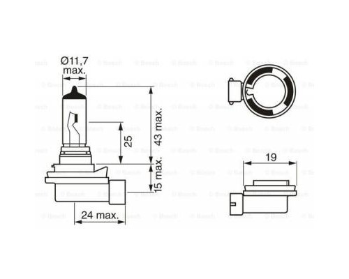 Автолампа Bosch галогенова 35W (1 987 302 081)