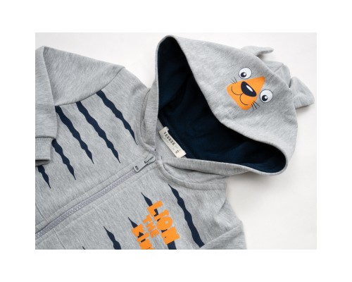 Спортивний костюм дитячий Breeze з тигриками (16109-80B-gray)