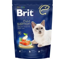Сухий корм для кішок Brit Premium by Nature Cat Adult Salmon 300 г (8595602552979)