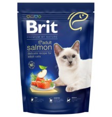 Сухий корм для кішок Brit Premium by Nature Cat Adult Salmon 300 г (8595602552979)