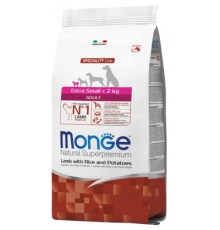 Сухий корм для собак Monge Extra Small Adult зі смаком ягняти 800 г (8009470011471)