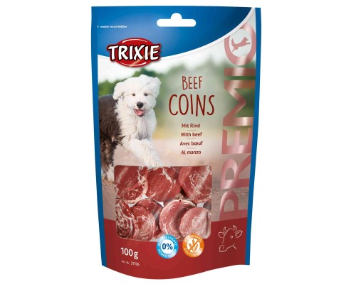 Ласощі для собак Trixie Premio Beef Coins з яловичиною 100 г (4011905317069)