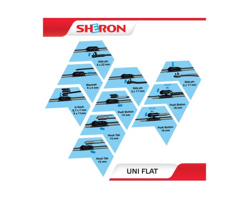 Щітка склоочисника Sheron 525 мм Uni flat (000638)