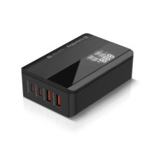 Зарядний пристрій ColorWay Power Delivery (2USB-A + 2USB TYPE-C) (65W) black (CW-CHS040PD-BK)