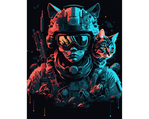 Картина по номерам Santi Кіборг, 40*50 см (954469)