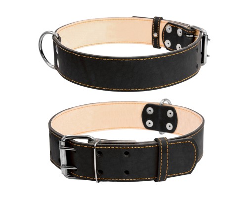 Нашийник для тварин Collar подвійний 45 мм 56-68 см чорний (03591)