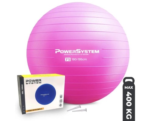 М'яч для фітнесу Power System PS-4013 Pro Gymball 75 cm Pink (4013PI-0) М'яч для фітнесу Power System PS-4013 Pro Gymball 75 cm Pink (4013PI-0)