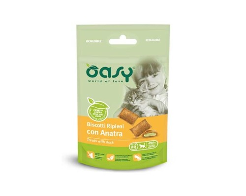 Ласощі для котів OASY TREATS з качкою 60 г (8053017346304)