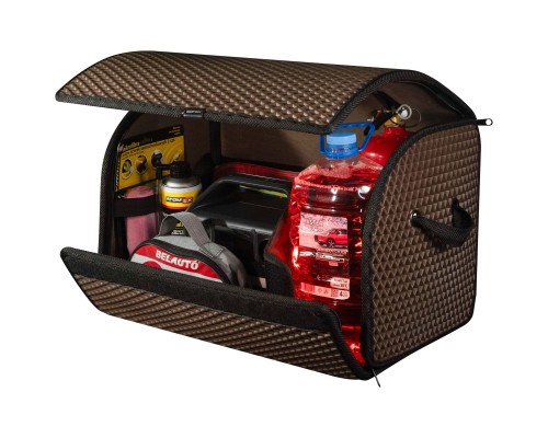 Сумка-органайзер EVAtech M-PRO 32x50x30 см. Ромб коричневий з чорним кантом (BS13642OM3RZB)