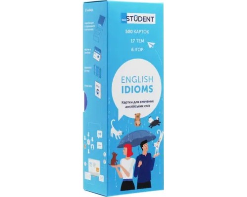 Навчальний набір English Student Картки для вивчення англійської мови Idioms, українська (591225923)