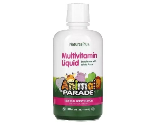 Мультивітамін Natures Plus Рідкі Дитячі Мультивітаміни, Тропічний смак, Animal Pa (NAP-29951)