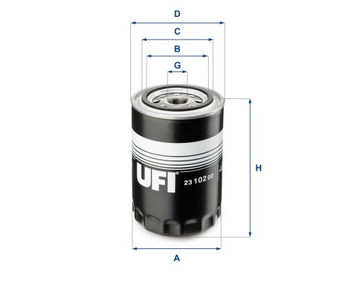 Фільтр масляний UFI 23.102.00