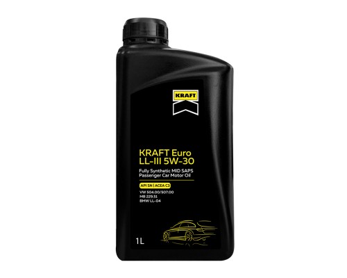 Моторна олива KRAFT Euro LL-III 5W-30, 1л (708133)