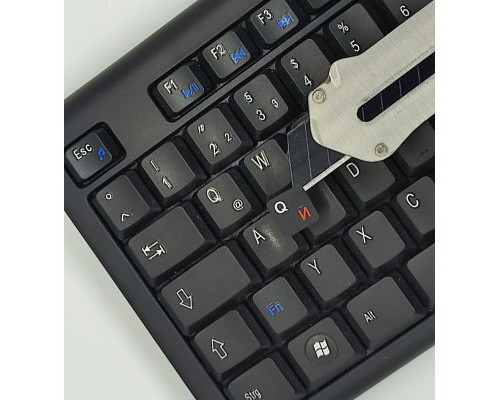 Наклейка на клавіатуру BestKey непрозора чорна, 76, помаранчевий (BKU13ORA/014)
