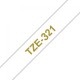 Стрічка для принтера етикеток UKRMARK B-T321P, ламінована, 9мм х 8м, gold on white, аналог TZe321 (900785)