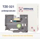 Стрічка для принтера етикеток UKRMARK B-T321P, ламінована, 9мм х 8м, gold on white, аналог TZe321 (900785)