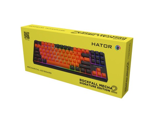 Клавіатура Hator Rockfall 2 Mecha Signature Edition USB Black/Orange/Black (HTK-520-BOB)