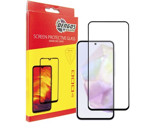 Скло захисне Dengos Full Glue Samsung Galaxy A35 5G (black) (TGFG-344)