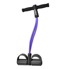 Еспандер LiveUp Soft Pull LS3205 із упорами для ніг фіолетовий 62см (6951376109115)