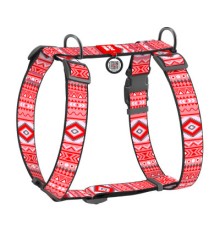 Шлея для собак WAUDOG Nylon анатомічна H-подібна з QR-паспортом 