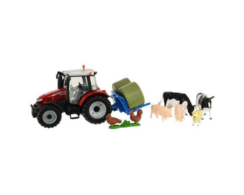 Спецтехніка Britains Модель трактора Massey Ferguson 5612 з вилами та фігурками 1:32 (43205)