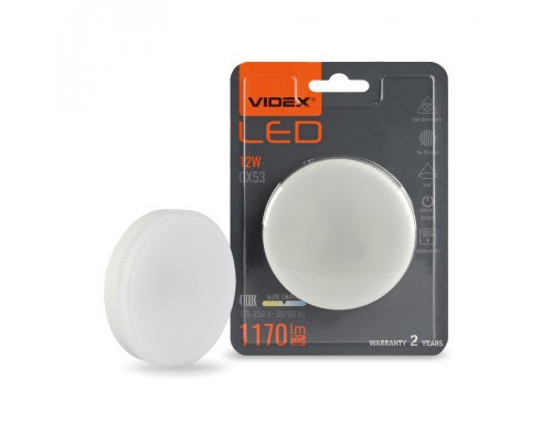 Лампочка Videx GX53 12W 4100K 220V (VL-GX53-12534)