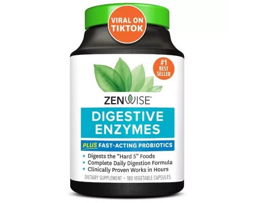 Пробіотики Zenwise Травні ферменти та швидкодіючі пробіот (ZNW72002)