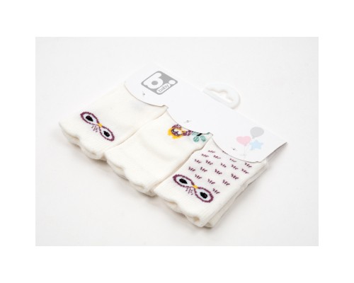 Шкарпетки дитячі Bibaby набір з совушками (68331-0-gray)