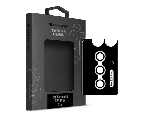 Скло захисне Armorstandart Camera glass Supreme Black Icon Samsung S24 Plus Clear (ARM76615)