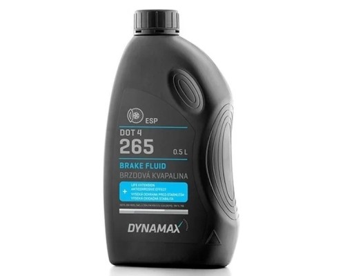 Гальмівна рідина DYNAMAX 265 DOT4 0,5 л
