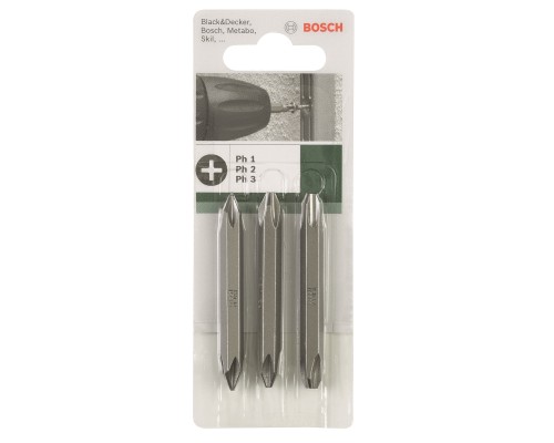 Набір біт Bosch двосторонні PH/PH 1/2/3, 60мм, 3шт (2.609.255.961)