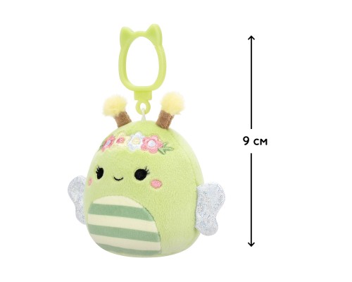 Брелок Squishmallows на кліпсі – Бджілка Сібіл 9 см (SQCP00460)