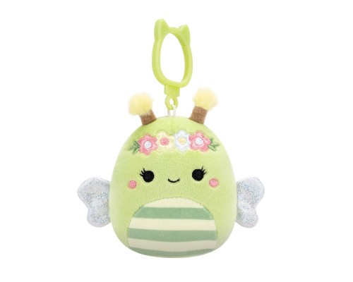 Брелок Squishmallows на кліпсі – Бджілка Сібіл 9 см (SQCP00460)