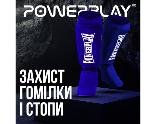Захист гомілки і стопи PowerPlay 3054 Classic Shin Сині XL (PP_3054_XL_Blue)