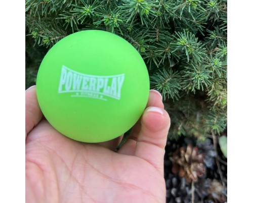 Масажний м'яч PowerPlay PP-4354 Silicone Lacrosse Ball (6.3см) Зелений (PP-4354_Green)