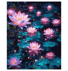 Картина по номерам Santi Чарівні лотоси 40*50см LED (955430)